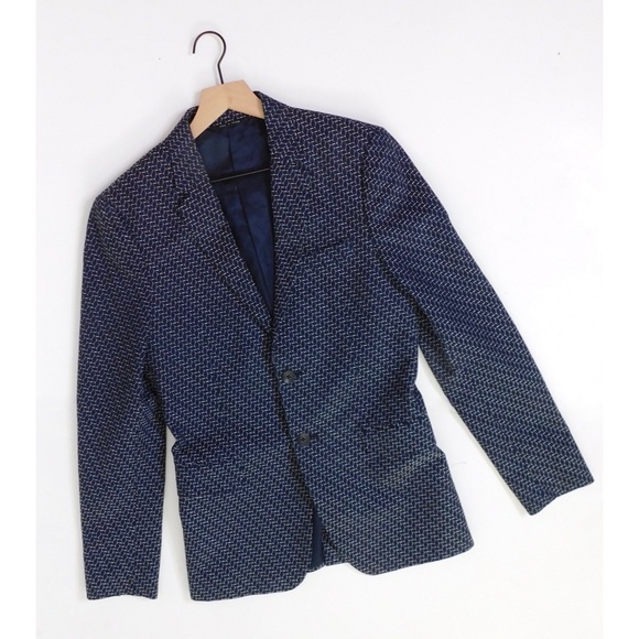 rag & bone Other - Men’s RAG & BONE Navy Blue & White Print Blazer Jacket Geometric ~ Size 38